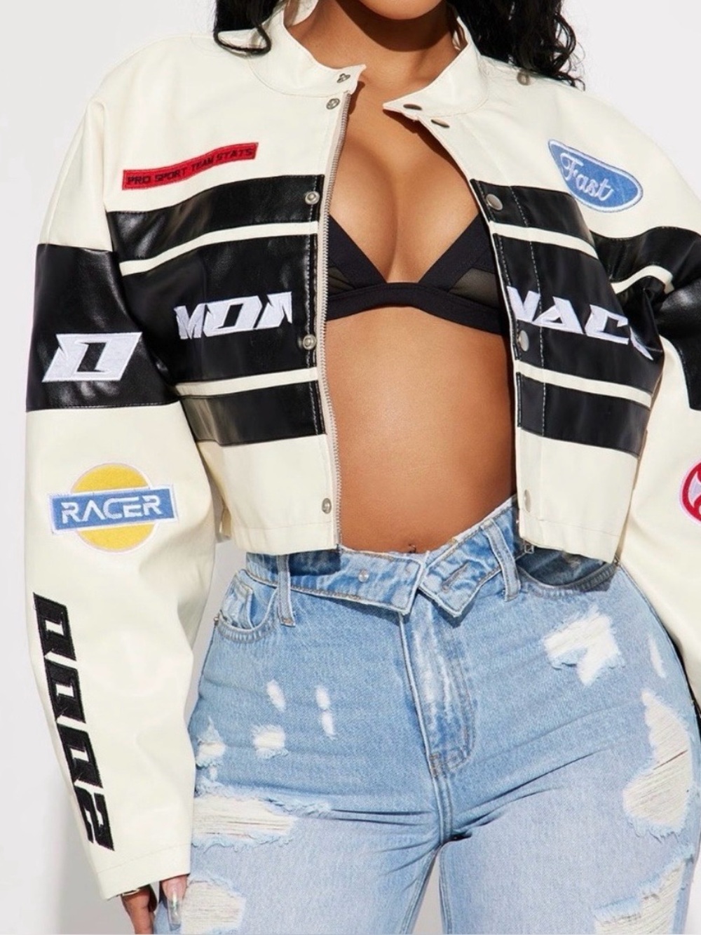 Monaco Racing Style Jacket with Logos - Picture 1 of 6